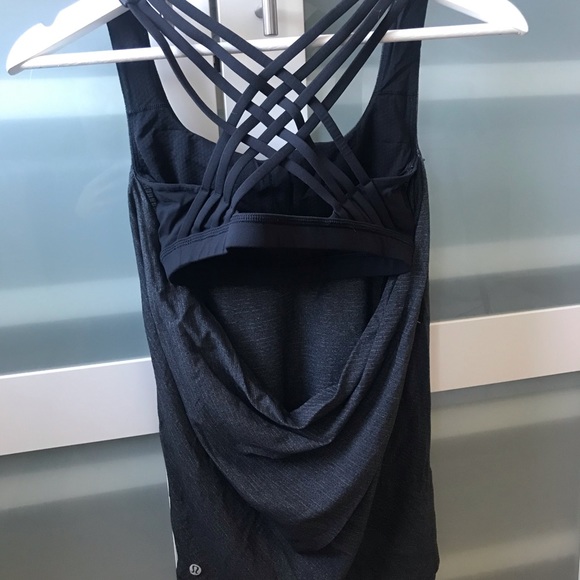 Lululemon Open Back Top with Built in Bra - Picture 2 of 4